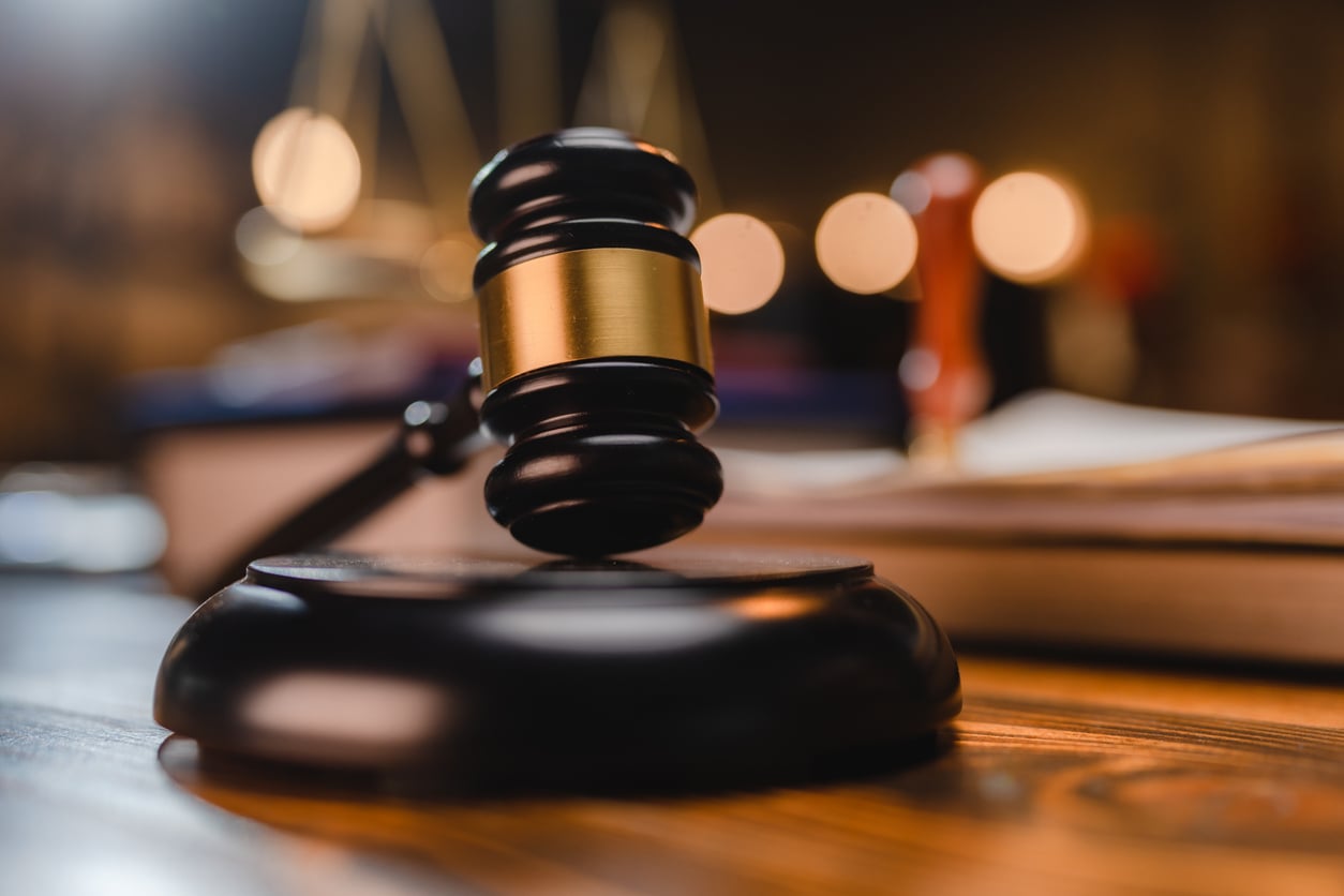 gavel in courtroom